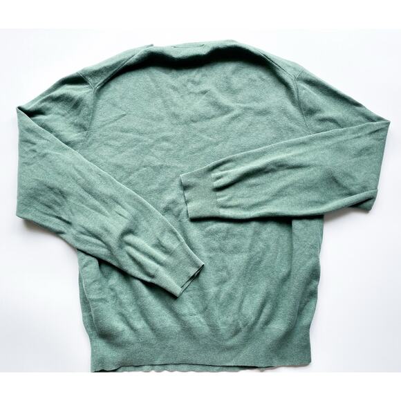 Men's Polo Ralph Lauren Green V-Neck Pima Cotton Sweater Size Large - Picture 5 of 5